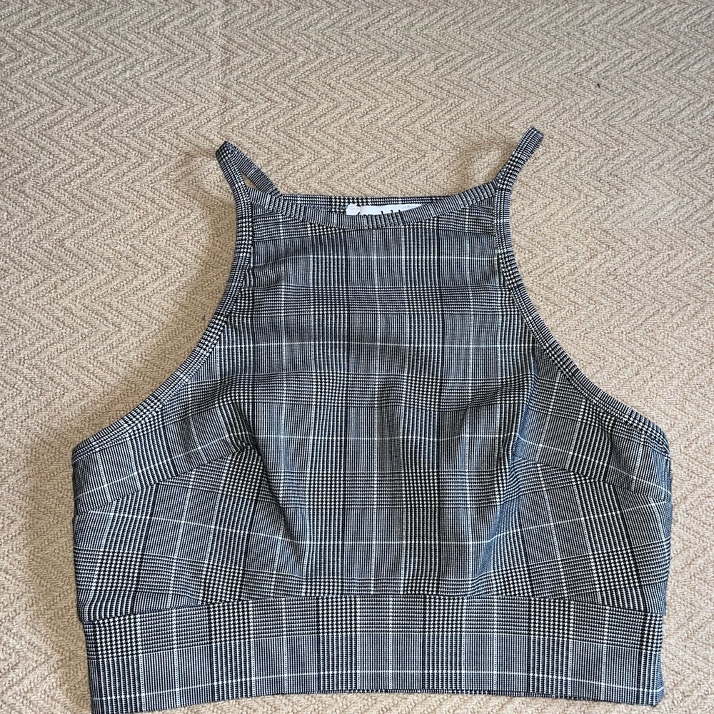 Plaid crop top Size small